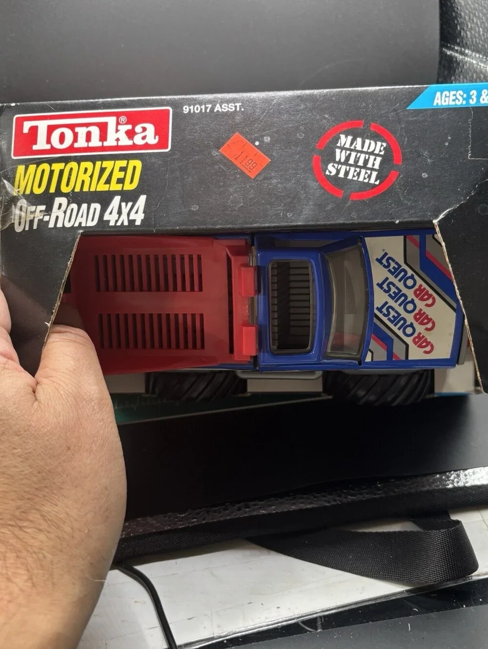Tonka Car Quest Pickup Motorized Off-Road 4x4 Steel Truck 1992 NIB Box Wear VTG